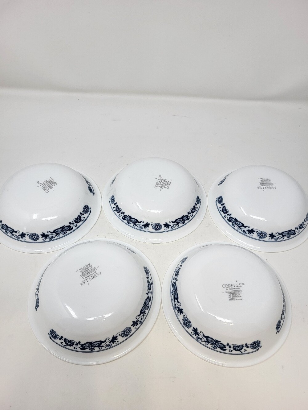 Corelle Old Town Blue Small Prep Bowl 5.25 Inches Glassware Floral Set of 5 - Picture 3 of 7